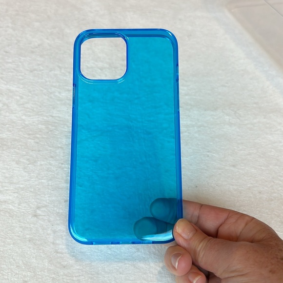NWOT Felony Case iPhone 13 Pro Max Neon Blue Crystal Clear Phone Case - Picture 5 of 9